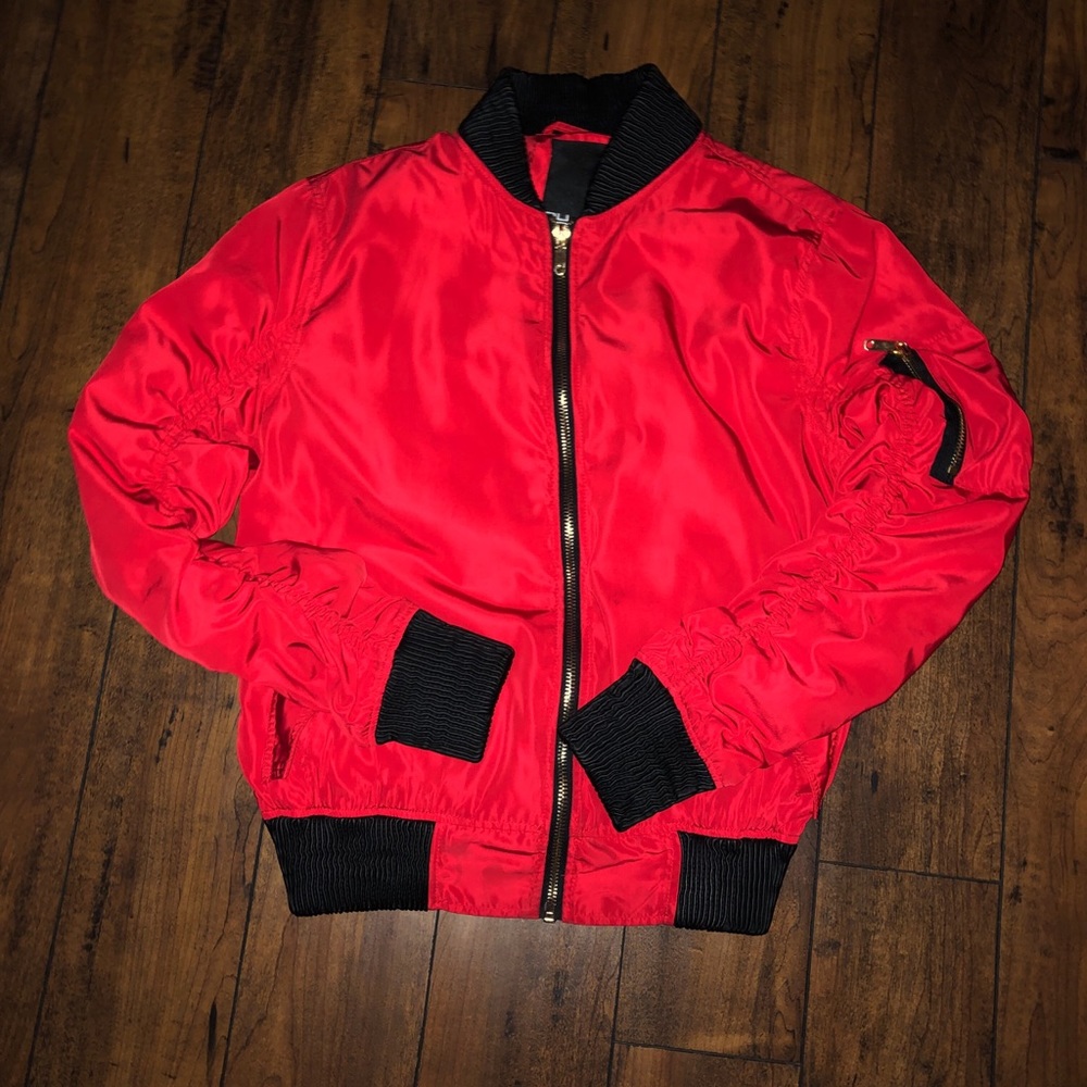 Red Bomber Jacket 
Medium (Men)